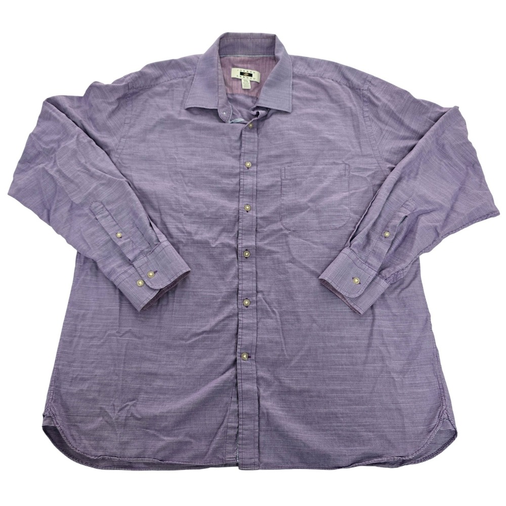 Joseph Abboud XXL Purple Striped‎ Button Down Long Sleeve Dress Shirt Men